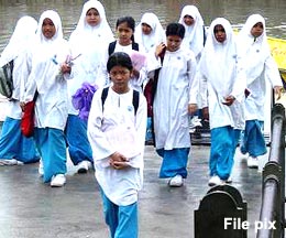 sekolah menengah high school girls uniform