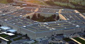 US Pentagon at sunset